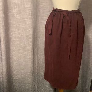 Vintage ultra suede burgundy skirt